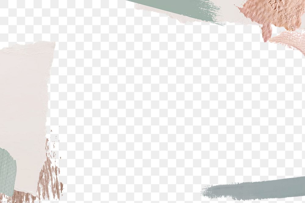 Brushstroke png border, transparent background