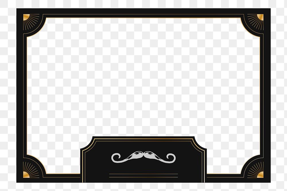 Vintage png frame, transparent background