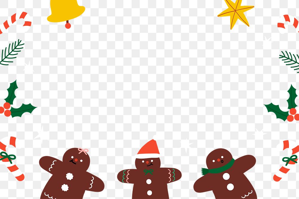 Christmas day png border, transparent background