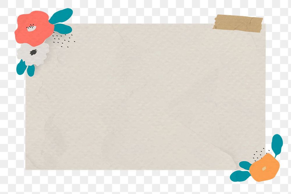 Notepaper png sticker, transparent background