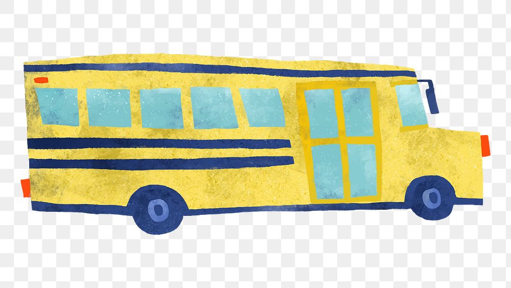 School  bus png, transparent background