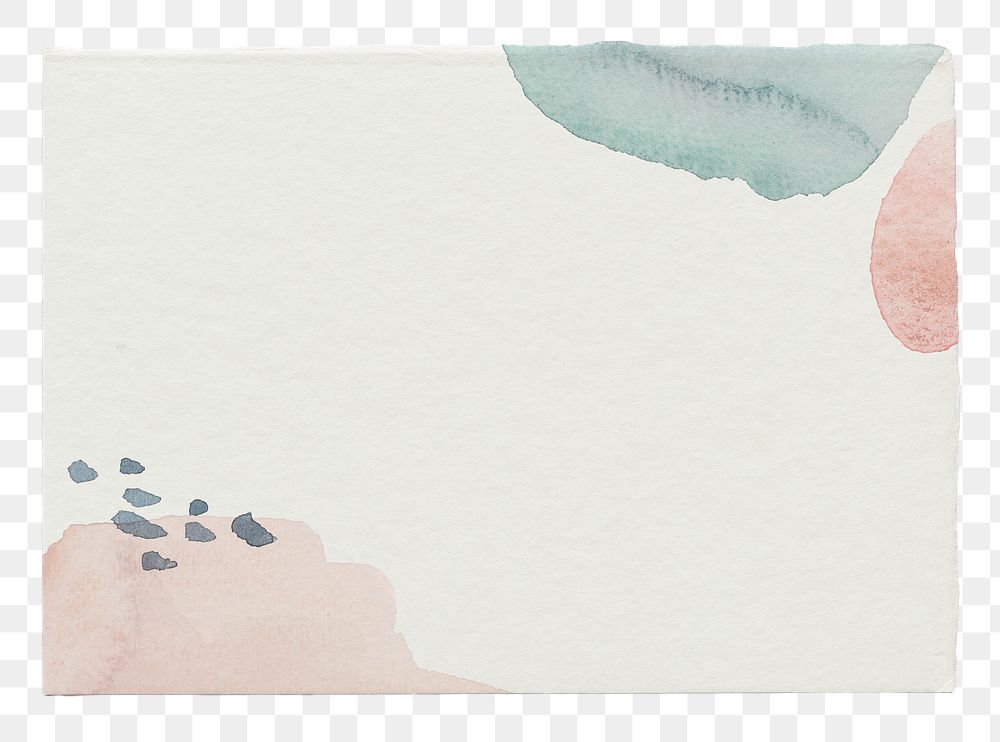 Abstract watercolor png element, transparent background