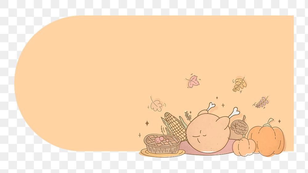 Thanksgiving badge png frame, transparent background