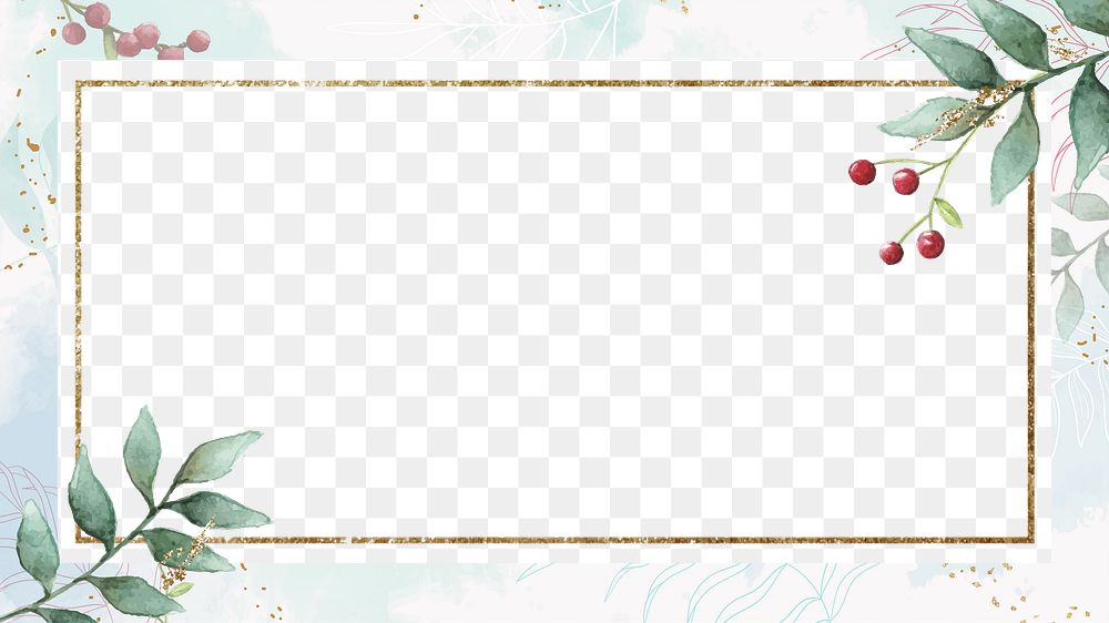 Png Christmas design border frame, transparent background