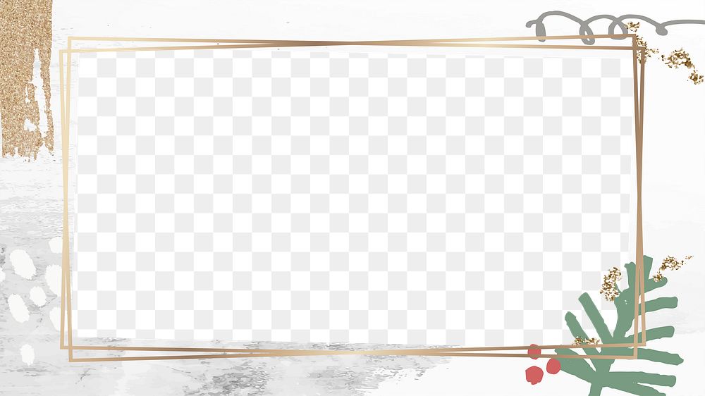 Png Christmas design border frame, transparent background