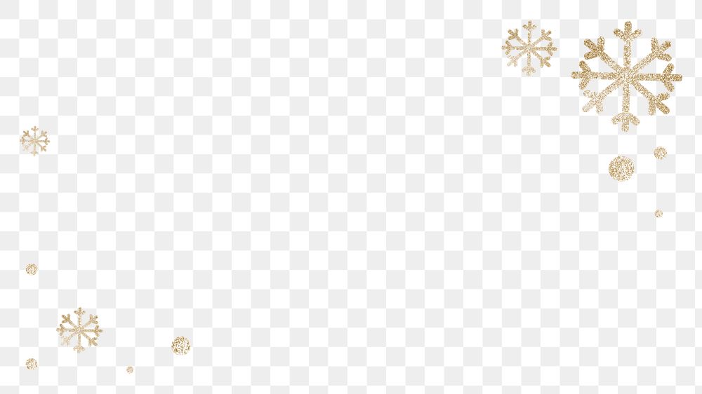 Glittery winter png border, transparent background