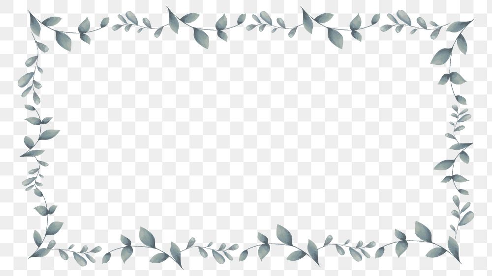 Leaf png frame, transparent background