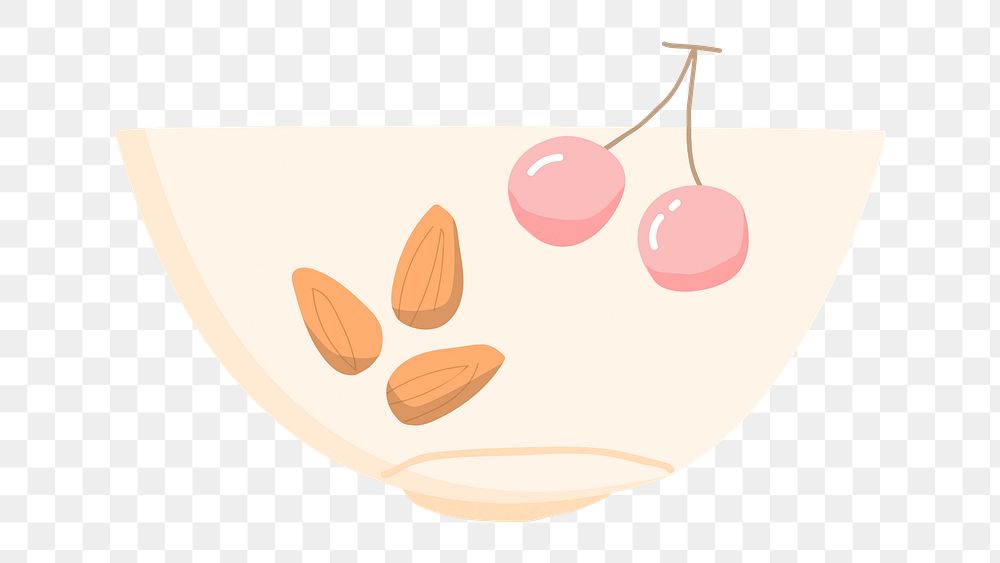 Fruit bowl png illustration, transparent background