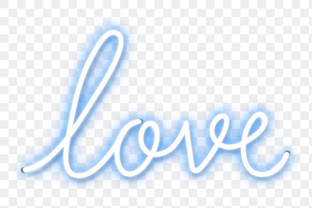 Love png neon sign, transparent background