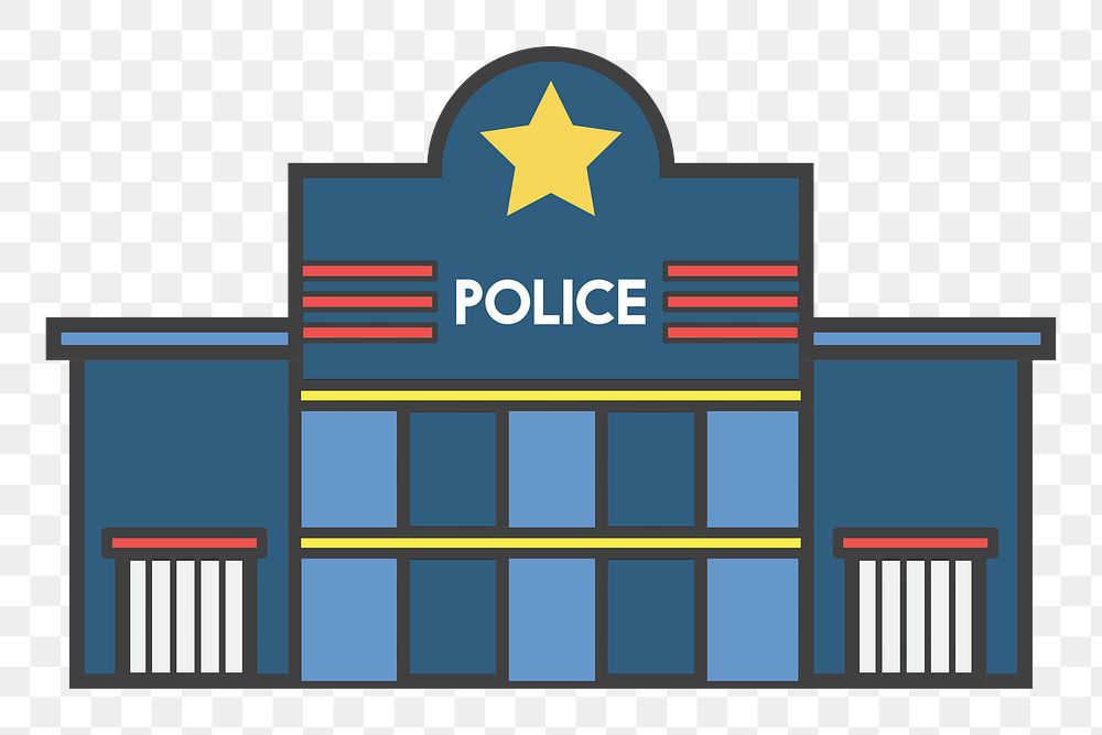 Police station png illustration, transparent background