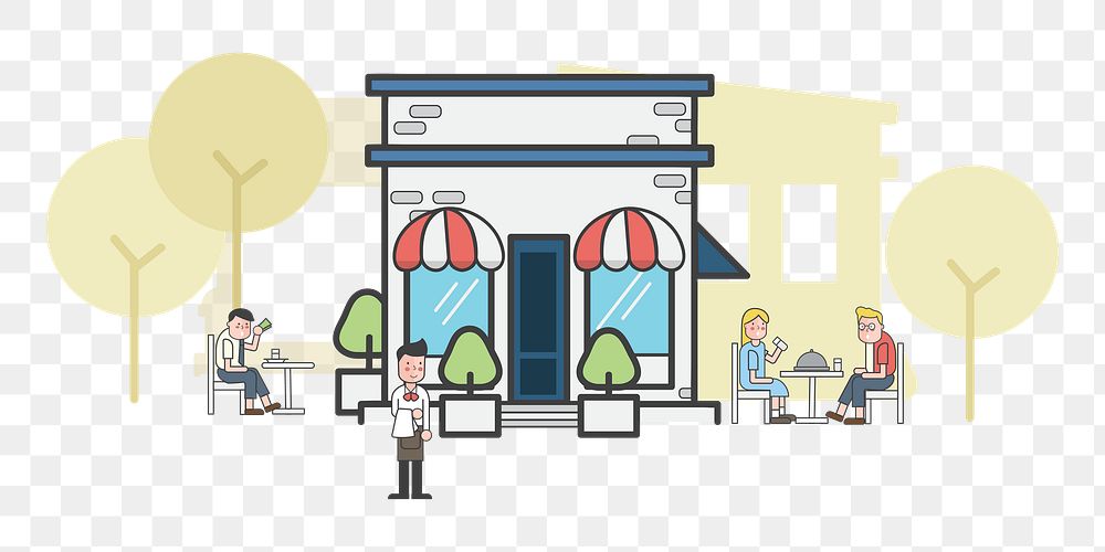 Restaurant png illustration, transparent background
