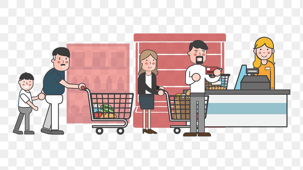 supermarket png illustration, transparent background