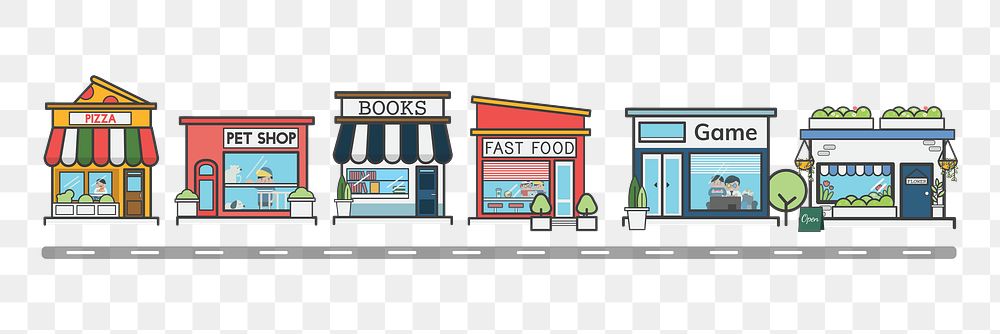 Shops png illustration, transparent background