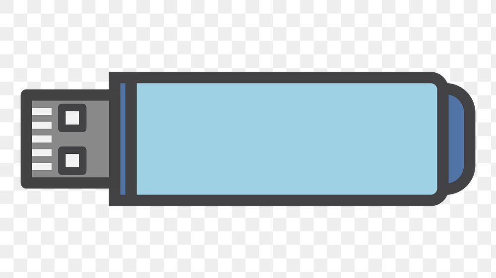 PNG  USB device illustration sticker, transparent background