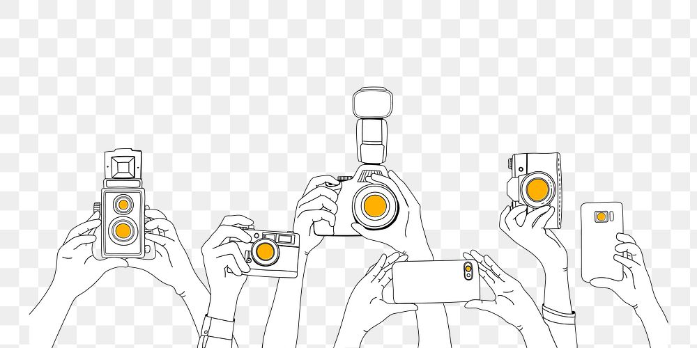 Photographing png illustration, transparent background