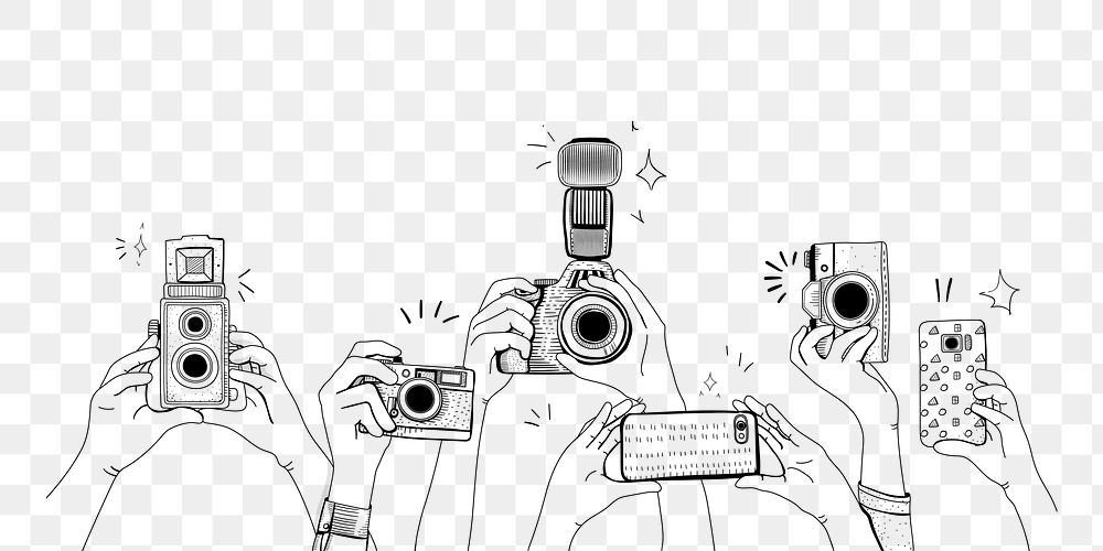 Photographing png illustration, transparent background