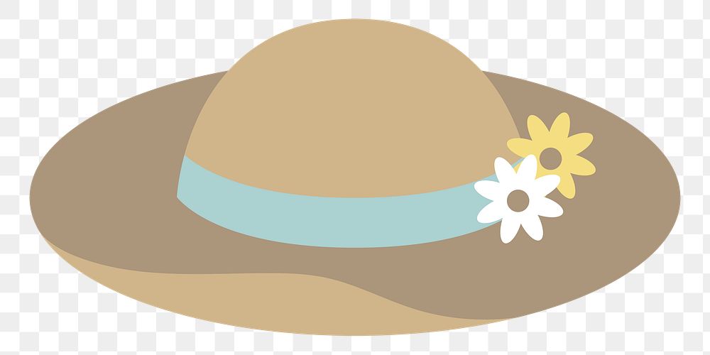  Png cute floppy hat illustration sticker, transparent background