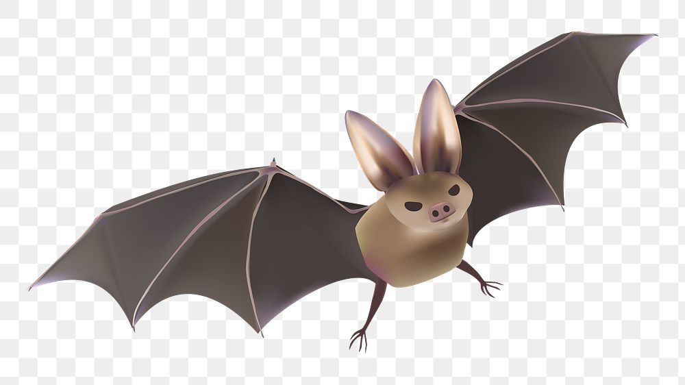 Halloween bat png, transparent background