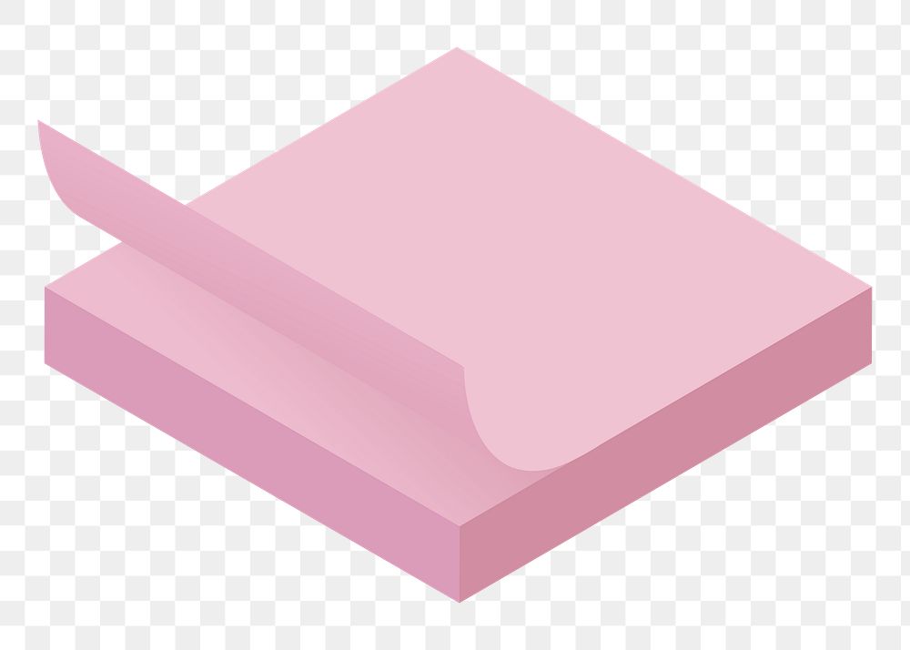 Sticky note png illustration, transparent background