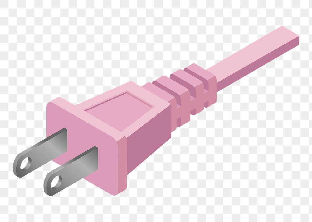 Electric plug png illustration, transparent background