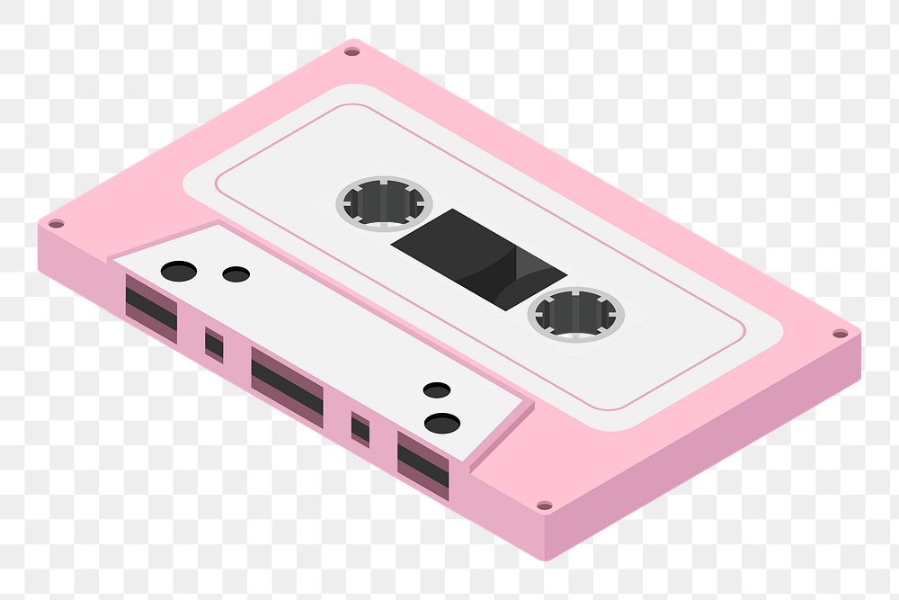 Tape cassette png illustration, transparent background