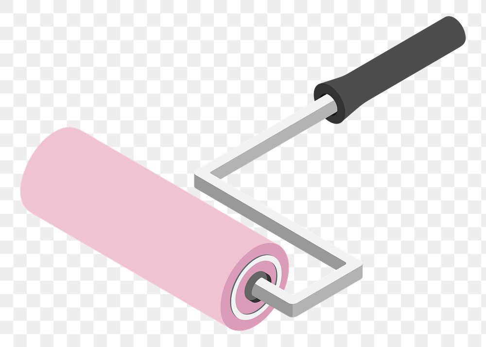 Paint roller png illustration, transparent background