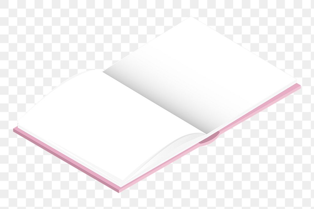 Opened notebook png illustration, transparent background