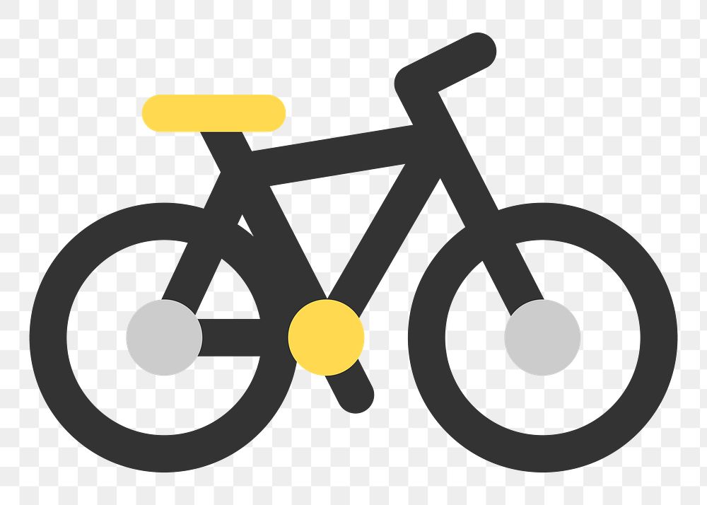 PNG bicycle icon illustration sticker, transparent background