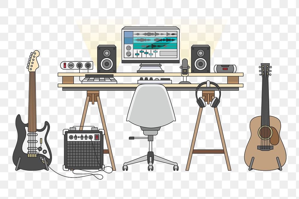 Workspace png illustration, transparent background