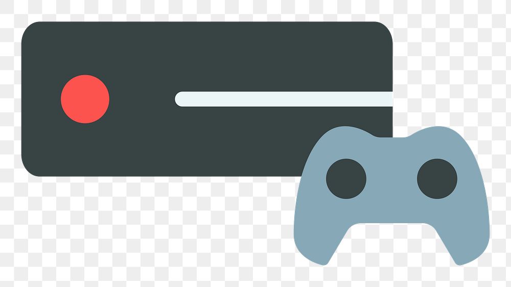  Png video game flat sticker, transparent background