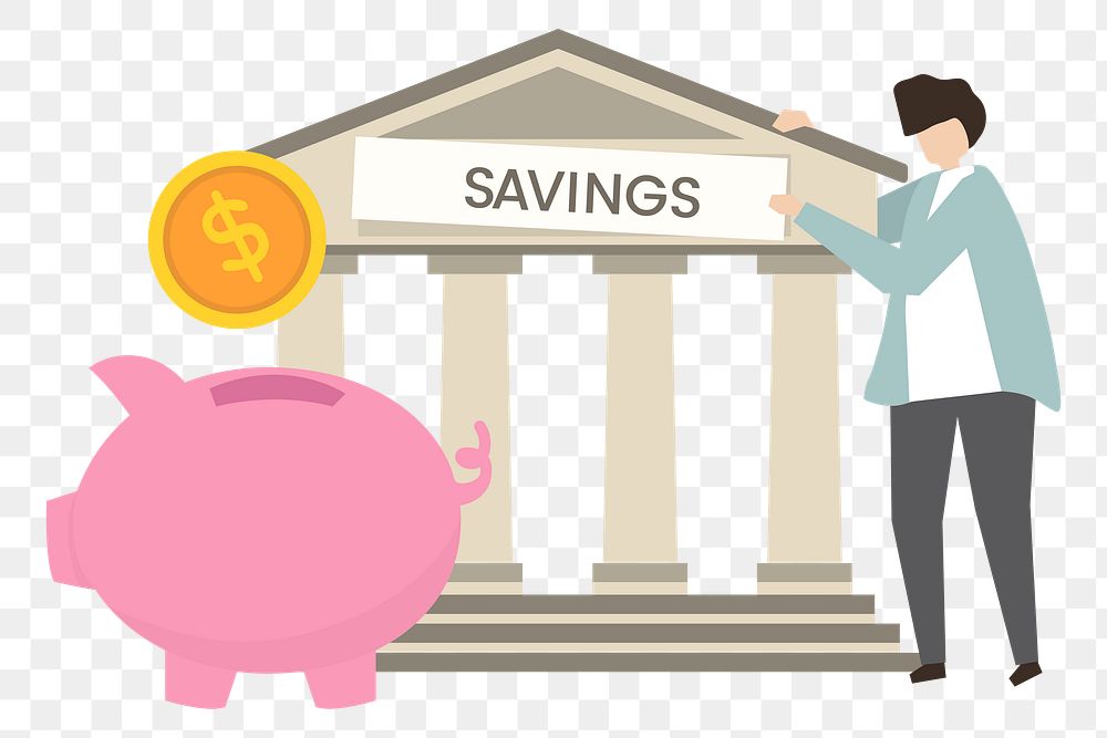Savings png illustration, transparent background