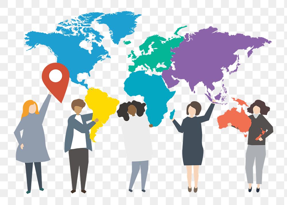 Global network png illustration, transparent background