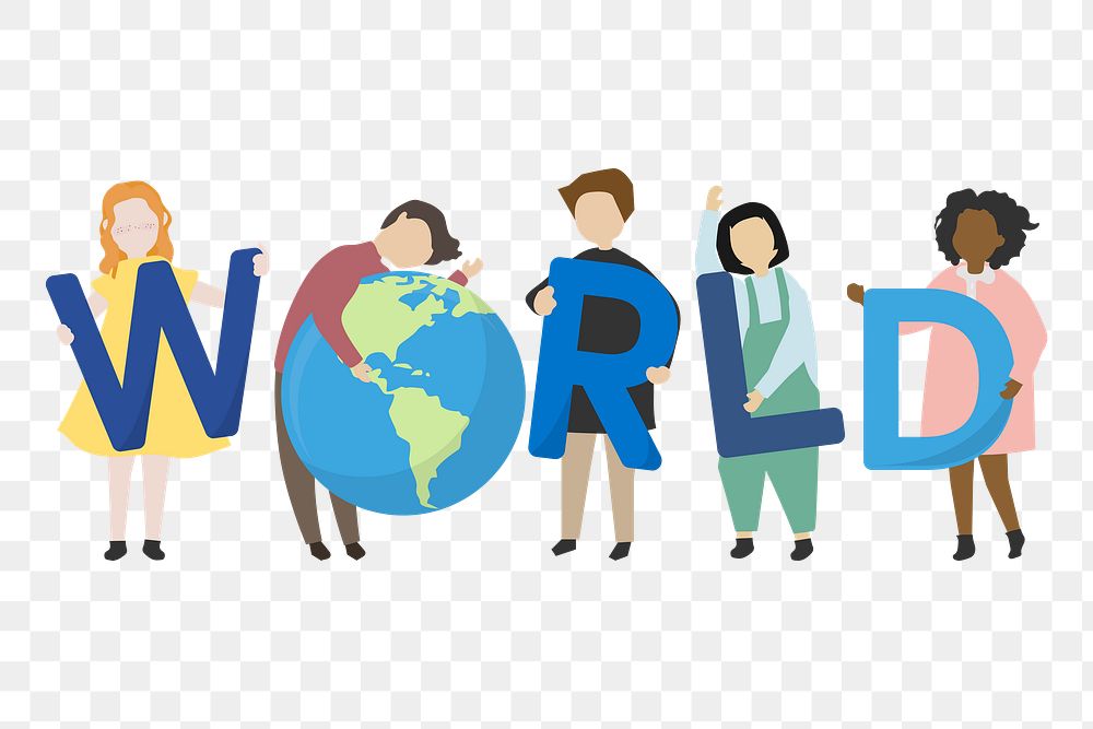 Save the world png illustration, transparent background