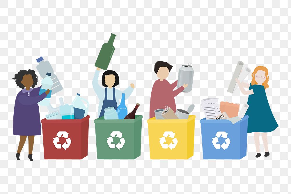 Recycle png illustration, transparent background