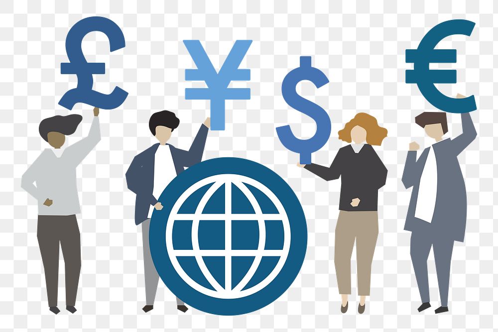 Currency exchange png illustration, transparent background