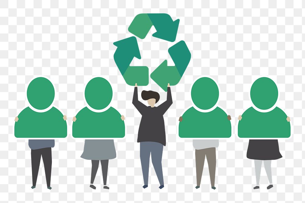 Recycle png illustration, transparent background