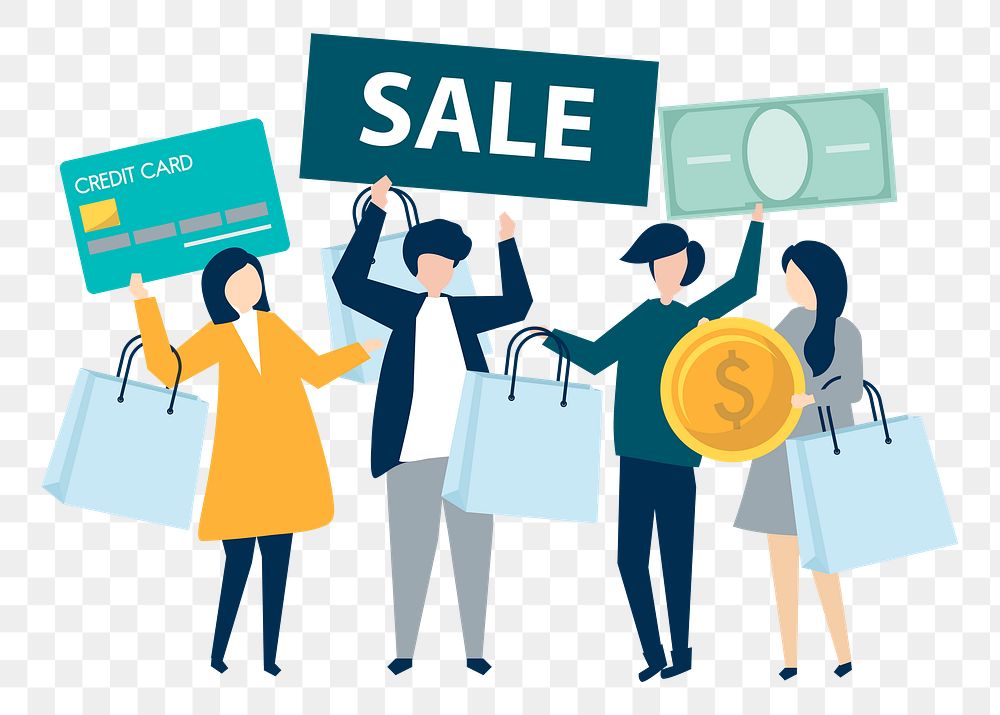 Shopping png illustration, transparent background