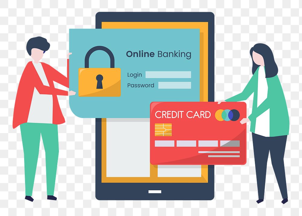 Online banking png illustration, transparent background