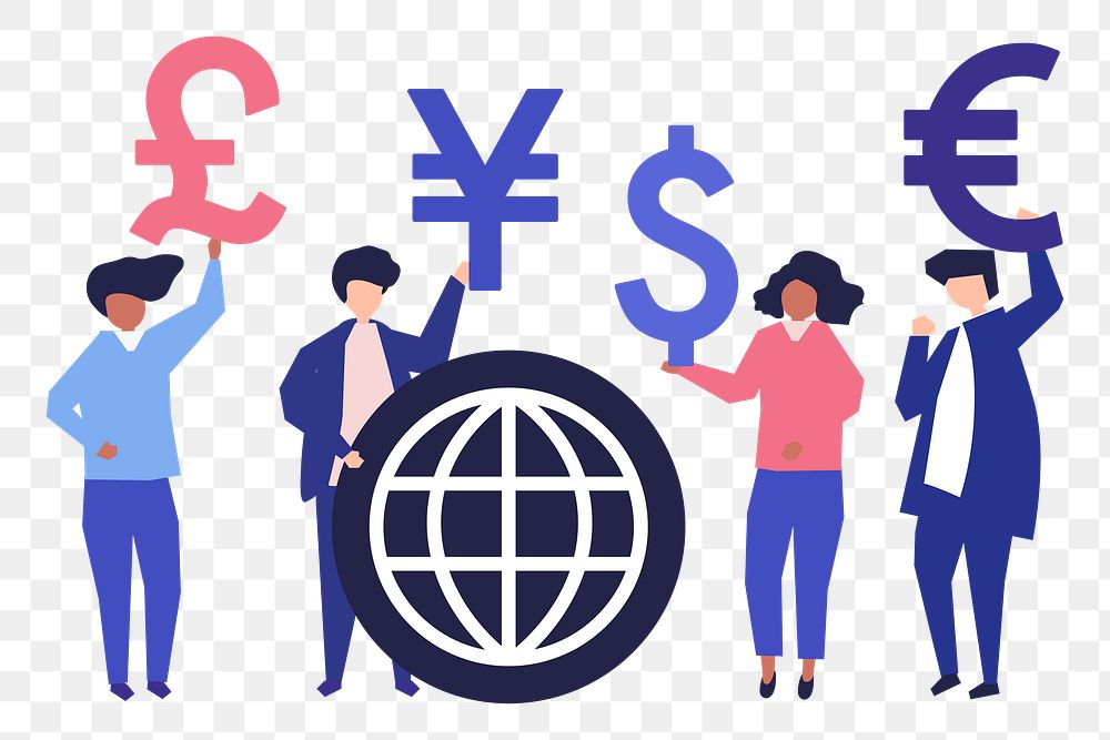 Currency signs png illustration, transparent background