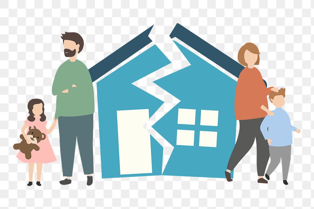 Broken home png illustration, transparent background