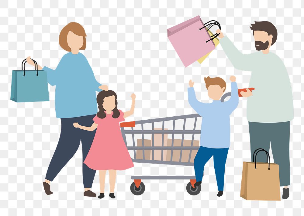 Shopping png illustration, transparent background
