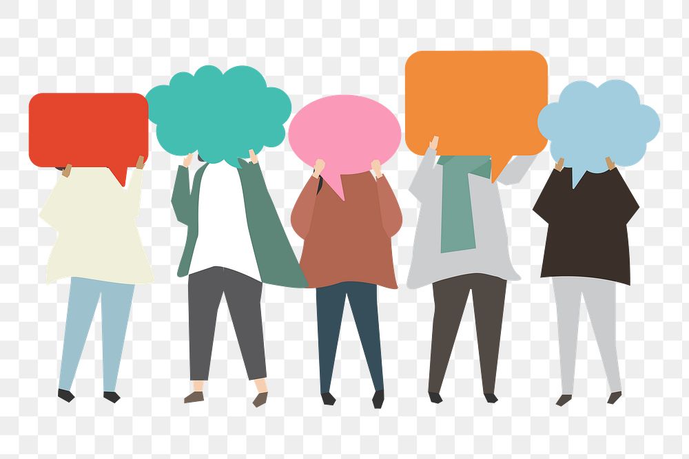 Speech bubble png illustration, transparent background