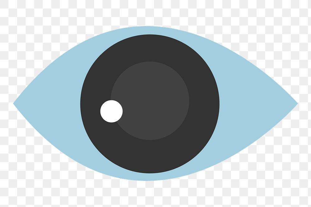  Png single eye icon, transparent background
