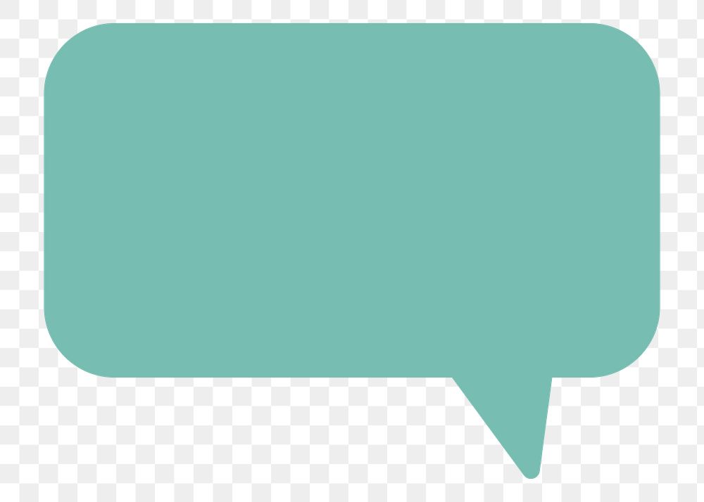  Png green chat box, transparent background