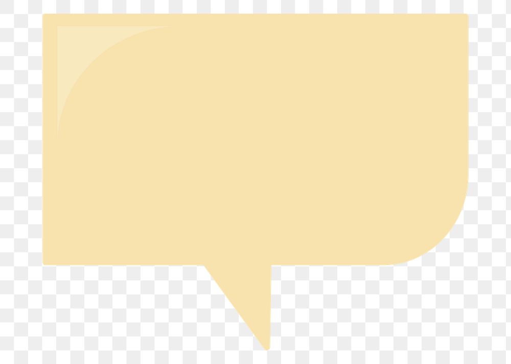  Png yellow message box, transparent background