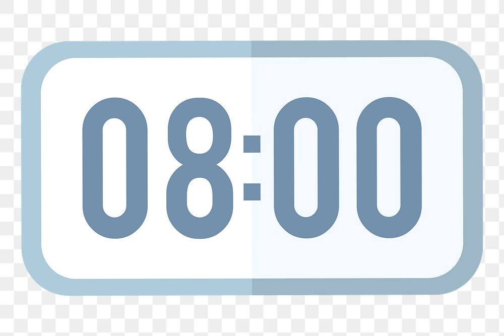  Png digital clock icon, transparent background