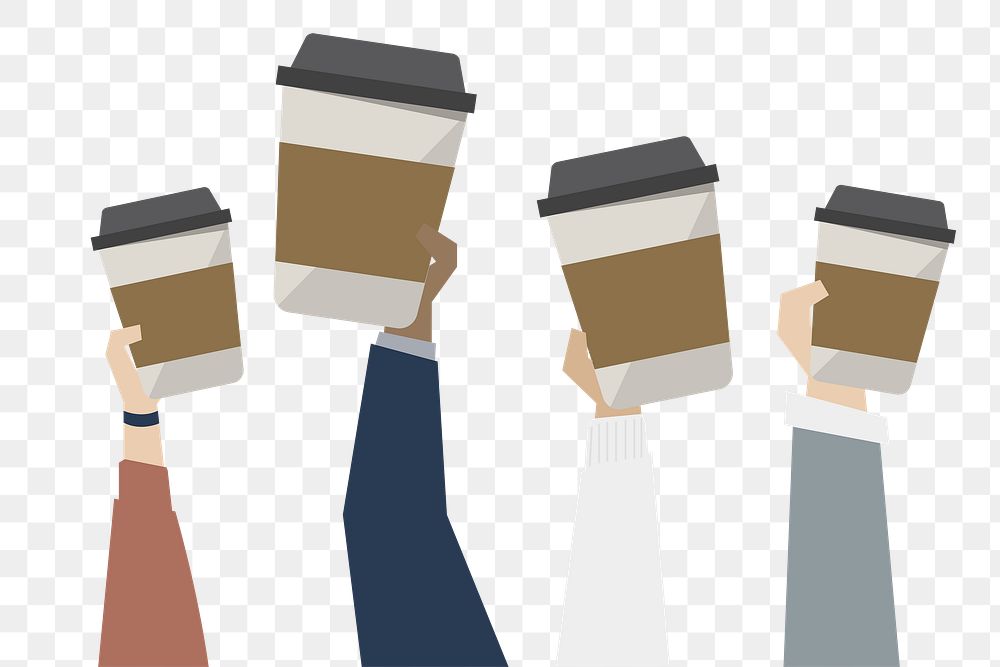 Coffee icon png, transparent background