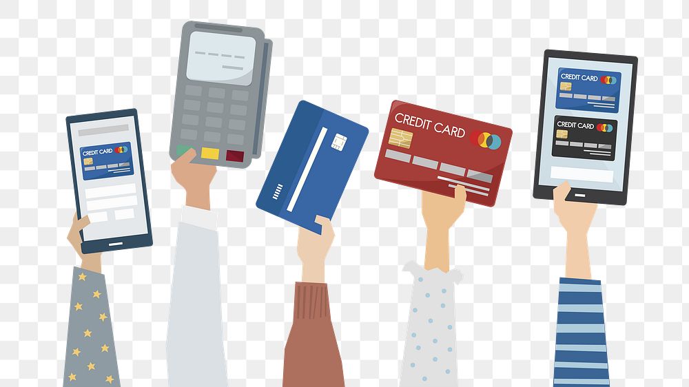 Credit card  png, transparent background
