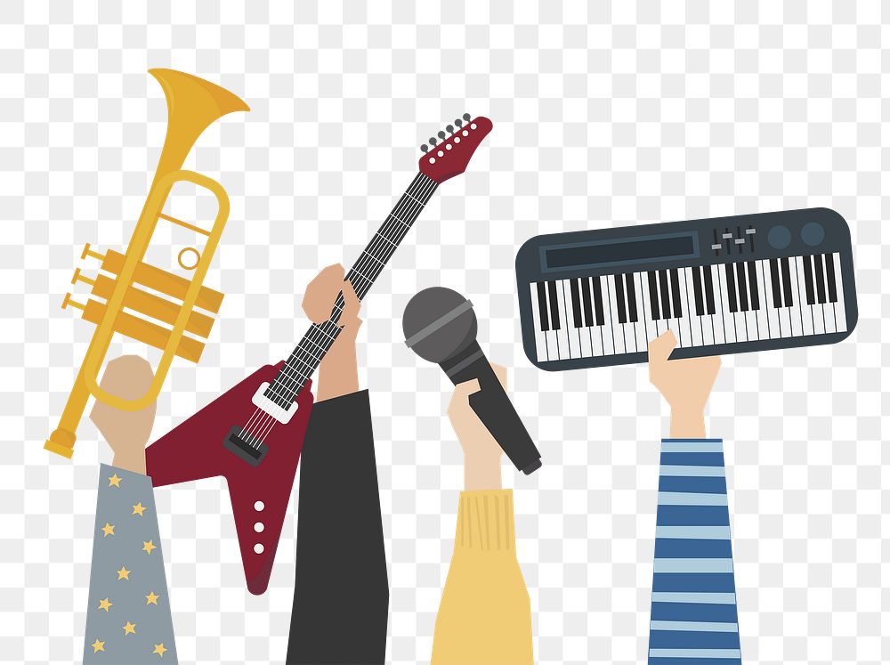 Music lovers  png, transparent background