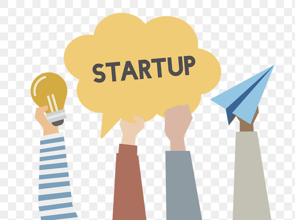 Startup business png, transparent background